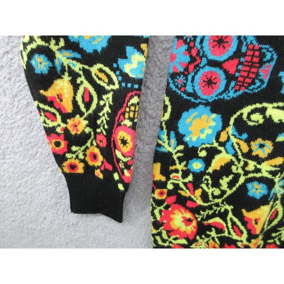FUN.COM Sugar Skull Day of the Dead Adult Men's Small Ugly Christmas Sweater - Picture 6 of 13